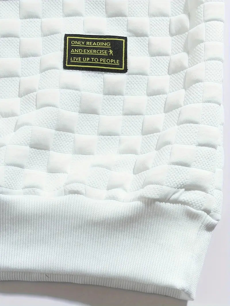 Sweatshirt À Motif Texturé Avec Coupe Décontractée Pour Adultes | Idéal Pour Toutes Saisons