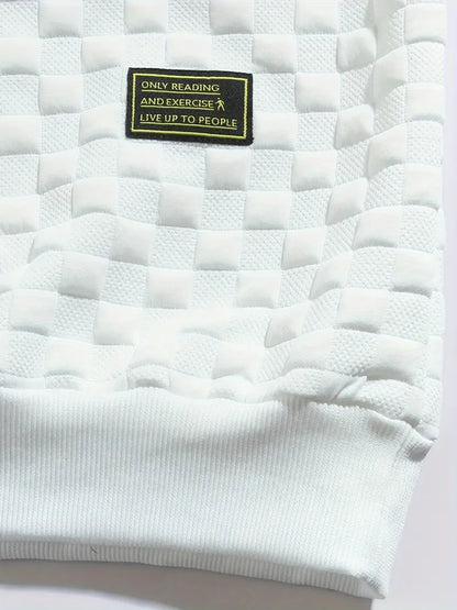 Sweatshirt À Motif Texturé Avec Coupe Décontractée Pour Adultes | Idéal Pour Toutes Saisons