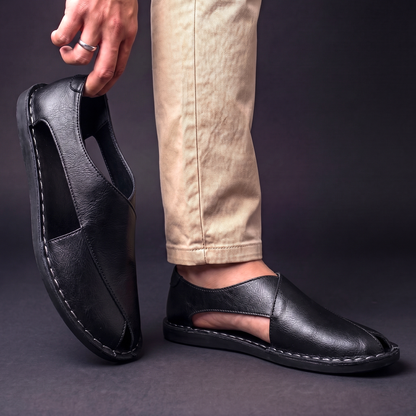 Sandales homme à bout ouvert et découpes latérales | Idéales pour les sorties estivales et décontractées