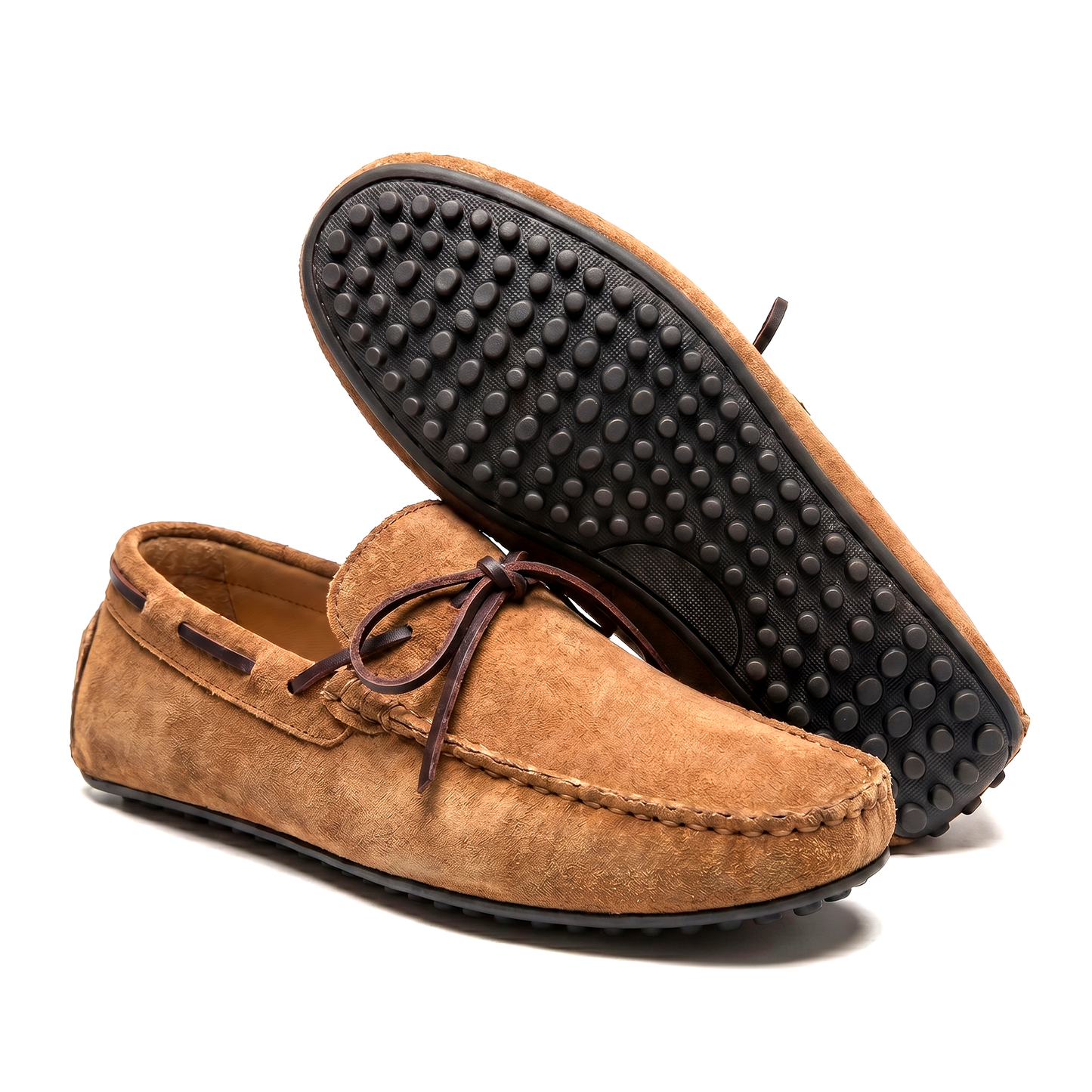Mocassin à détail noué et bout rond pour homme | Idéal pour l’automne