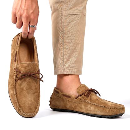 Mocassin à détail noué et bout rond pour homme | Idéal pour l’automne