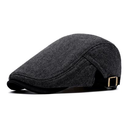 Casquette plate à motif chevrons pour hommes | Idéale pour l'automne