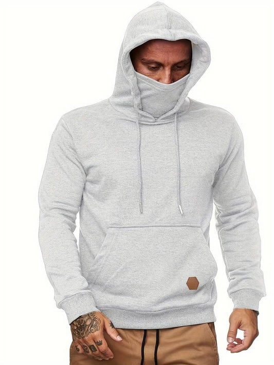 Sweat À Capuche Avec Masque Intégré Et Manches Longues Pour Homme | Idéal Pour Un Usage Quotidien