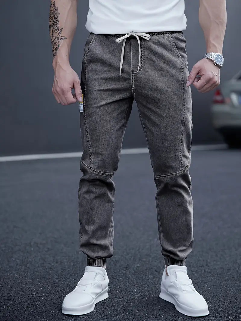 Pantalon À La Cheville Avec Taille Élastique Et Poches Multiples Pour Hommes | Idéal Pour Les Tenues Quotidiennes