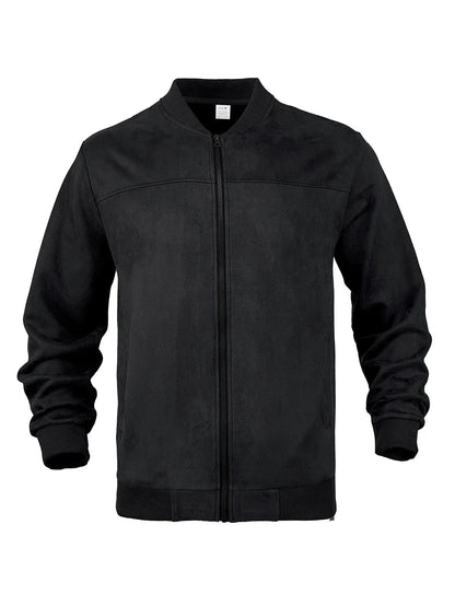 Blouson Zippé Avec Coupe Ajustée Et Col Rond Pour Homme | Idéal Pour Saisons Intermédiaires