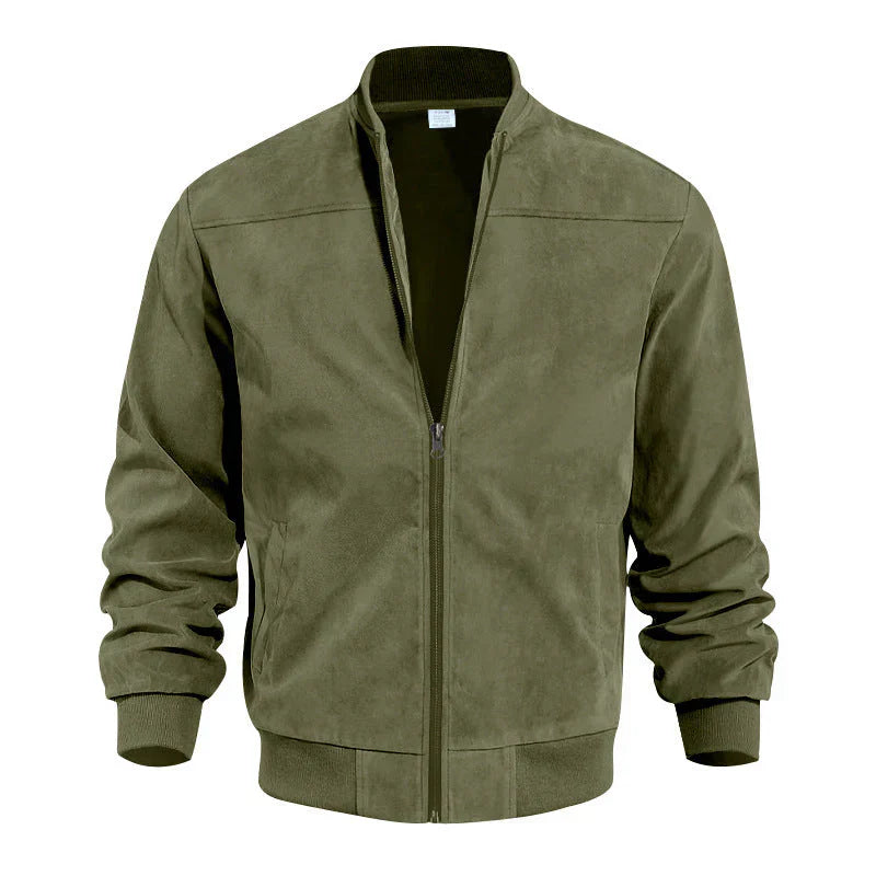 Blouson Zippé Avec Coupe Ajustée Et Col Rond Pour Homme | Idéal Pour Saisons Intermédiaires