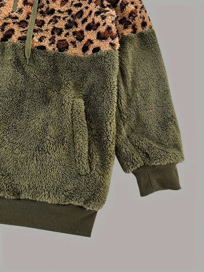 Sweat À Capuche À Imprimé Léopard pour Femme | Idéal pour La Mi-Saison
