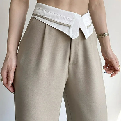 Pantalon à Jambe Large avec Ceinture Élastique et Poches Latérales pour Femme | Idéal pour un Usage Quotidien