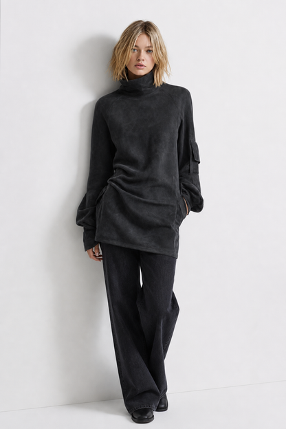 Robe col roulé manches longues pour femmes