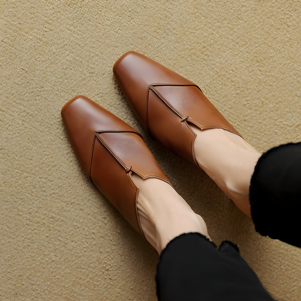 Mules à talons avec bout carré pour femmes | Idéal pour l’été