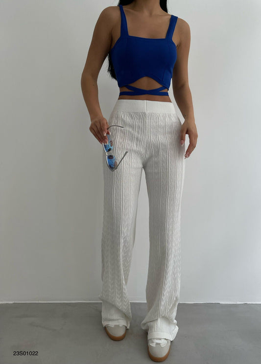 Pantalon Crocheté à Coupe Ample pour Femme | Idéal pour l’Été et les Occasions Décontractées