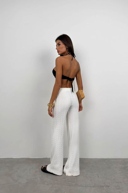 Pantalon Crocheté à Coupe Ample pour Femme | Idéal pour l’Été et les Occasions Décontractées