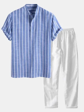 Ensemble Décontracté avec Chemise et Pantalon pour Homme | Idéal pour Occasions Informelles