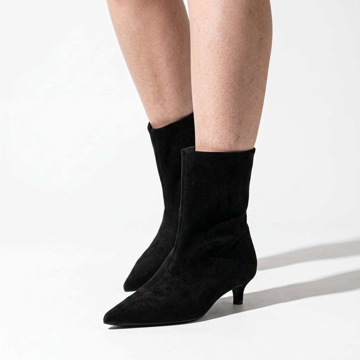 Bottines à bout pointu avec talon kitten pour femme | Idéal pour l’automne