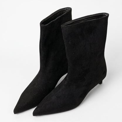 Bottines à bout pointu avec talon kitten pour femme | Idéal pour l’automne
