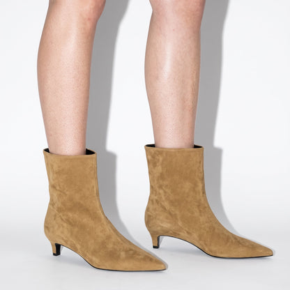 Bottines à bout pointu avec talon kitten pour femme | Idéal pour l’automne