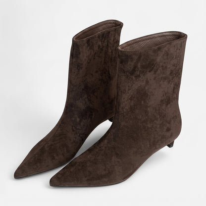Bottines à bout pointu avec talon kitten pour femme | Idéal pour l’automne