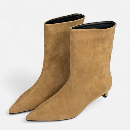 Bottines à bout pointu avec talon kitten pour femme | Idéal pour l’automne