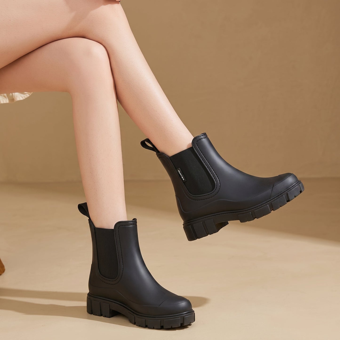 Bottines Chelsea sans lacets à semelle crantée pour femme | Idéal pour l’automne et le quotidien