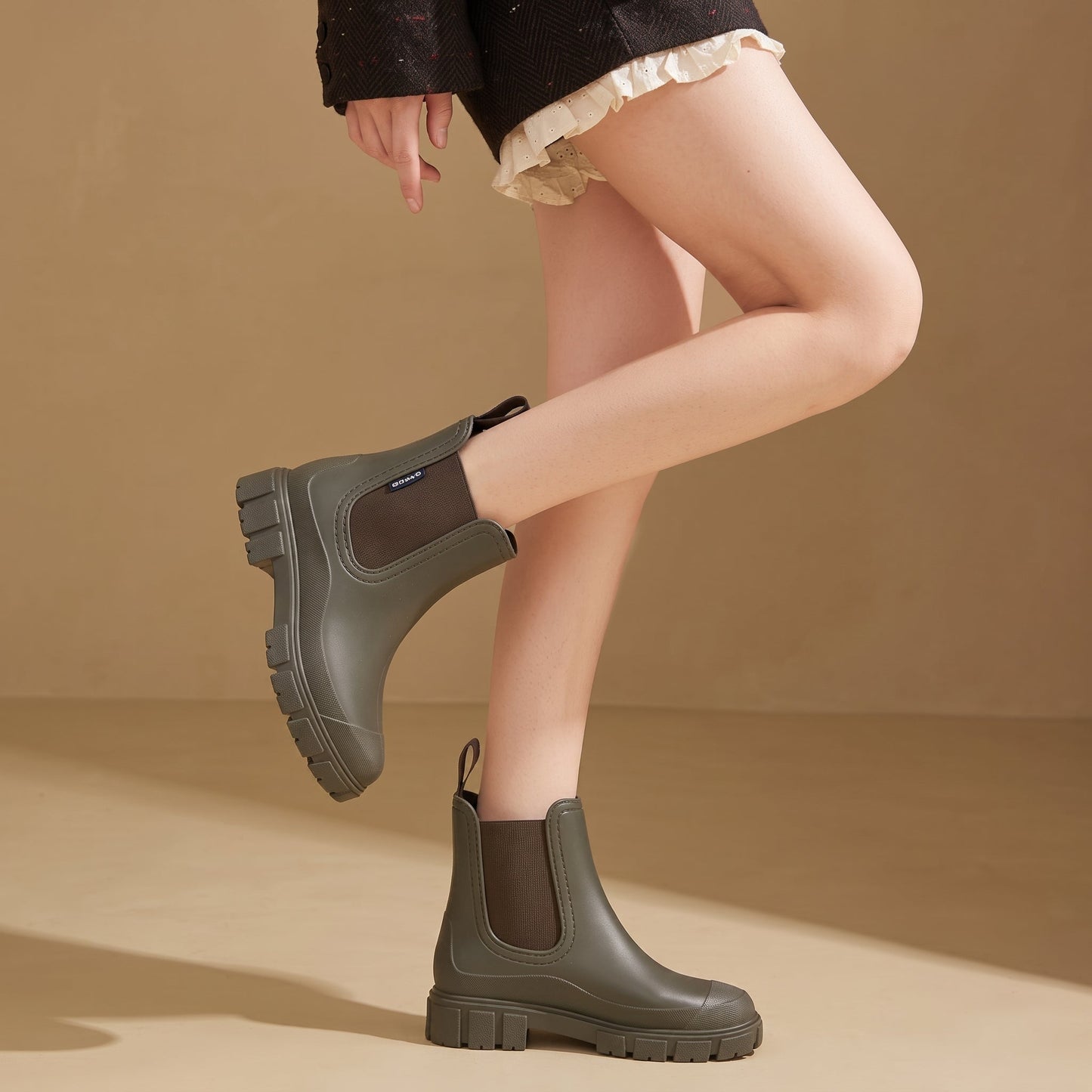 Bottines Chelsea sans lacets à semelle crantée pour femme | Idéal pour l’automne et le quotidien