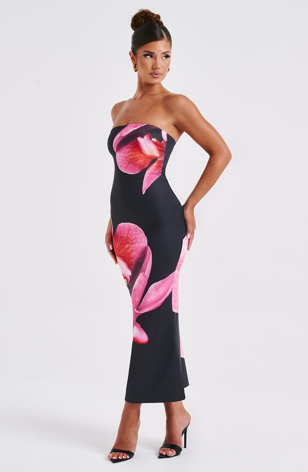 Robe Longue Bustier À Imprimé Floral Pour Femmes | Idéale Pour Soirées Et Événements