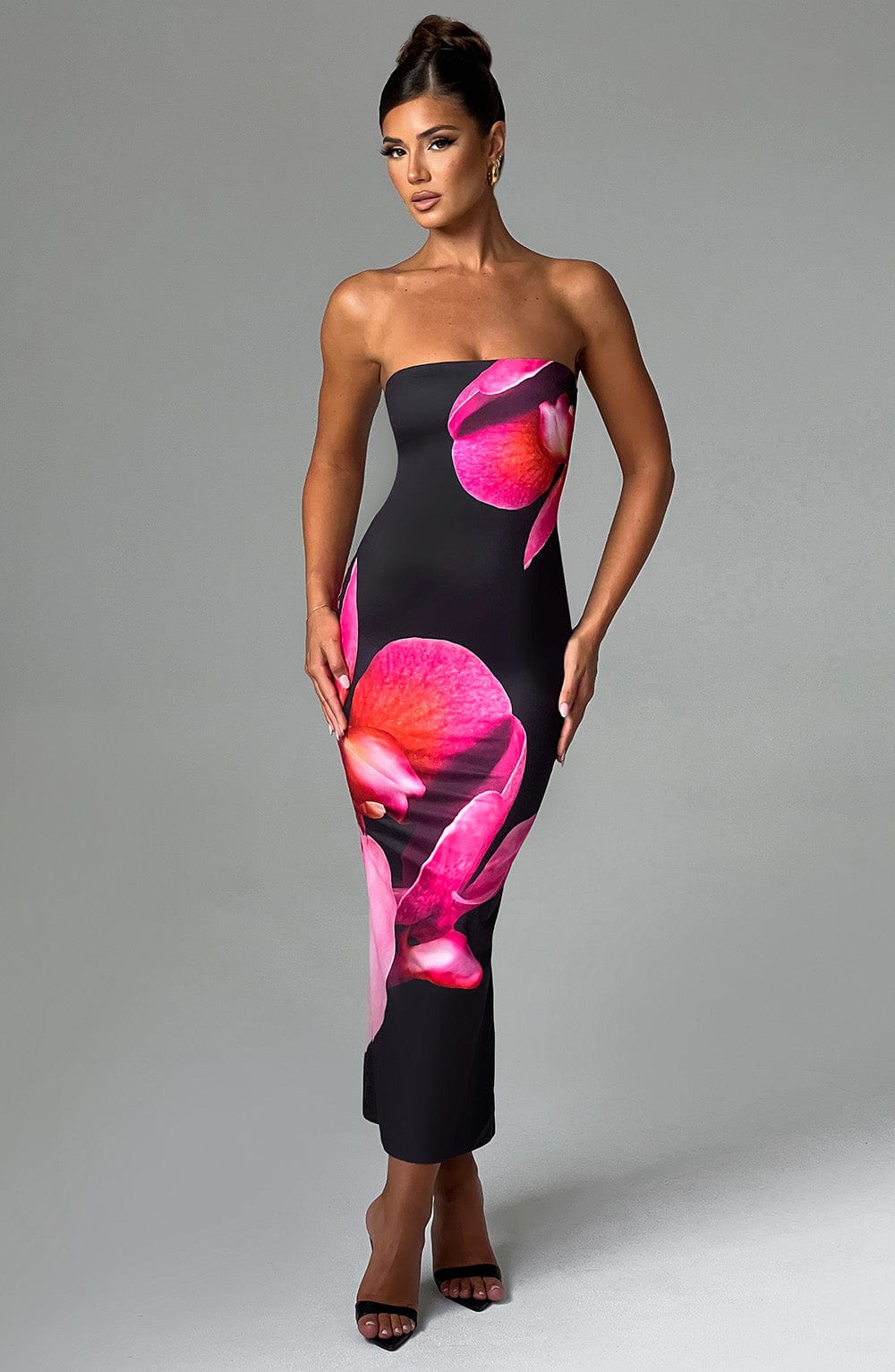 Robe Longue Bustier À Imprimé Floral Pour Femmes | Idéale Pour Soirées Et Événements