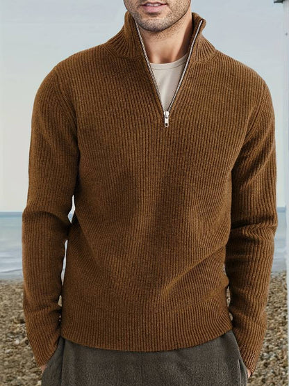 Pull col zippé pour hommes