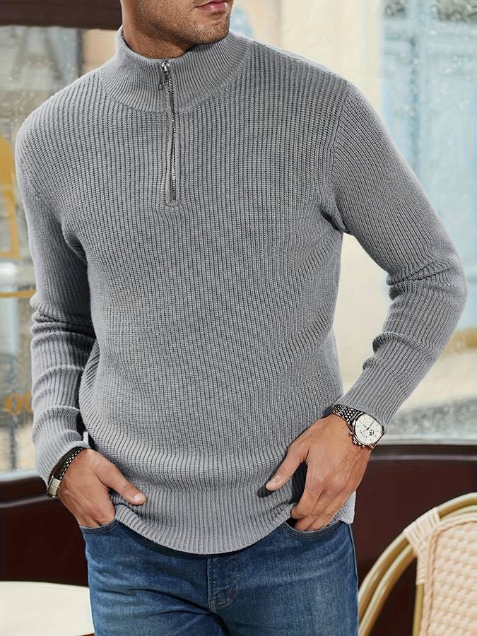 Pull col zippé pour hommes