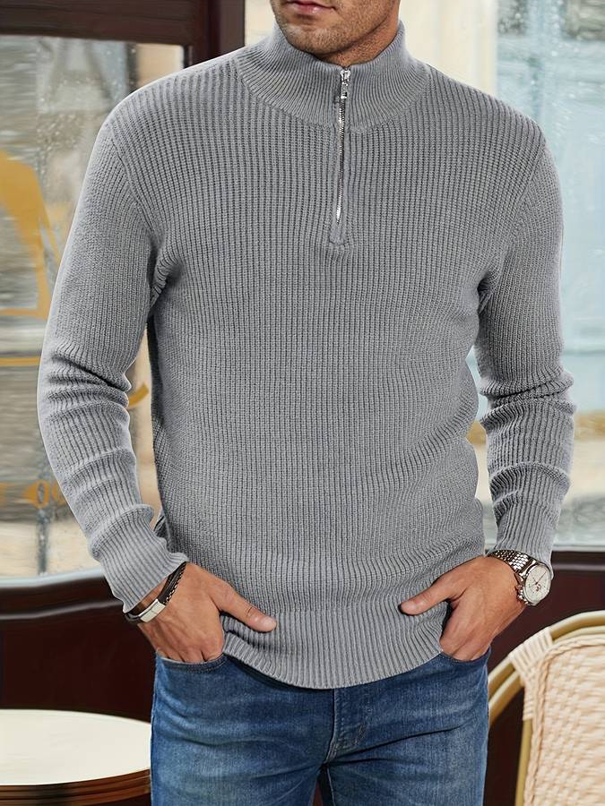 Pull col zippé pour hommes
