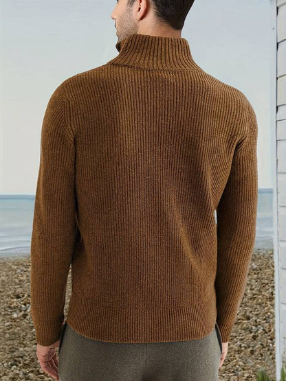 Pull col zippé pour hommes