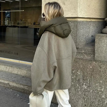 Manteau Long Oversize avec Capuche pour Femme | Idéal pour l’Hiver