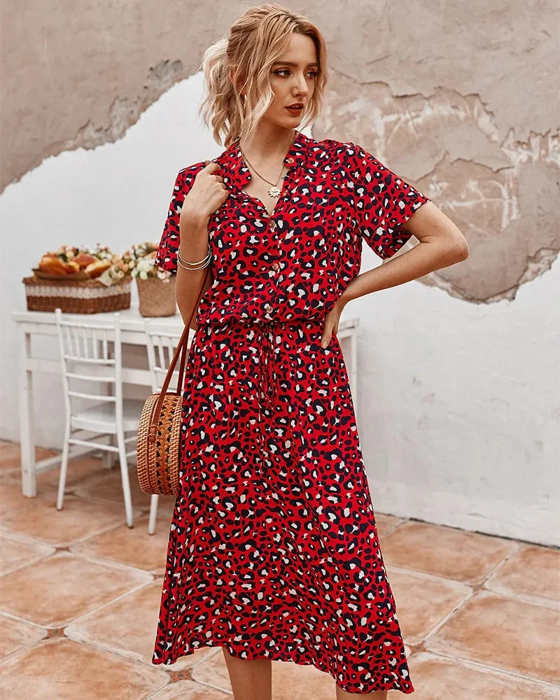 Robe Midi Avec Taille Réglable pour Femme | Idéale pour Les Journées d'Été