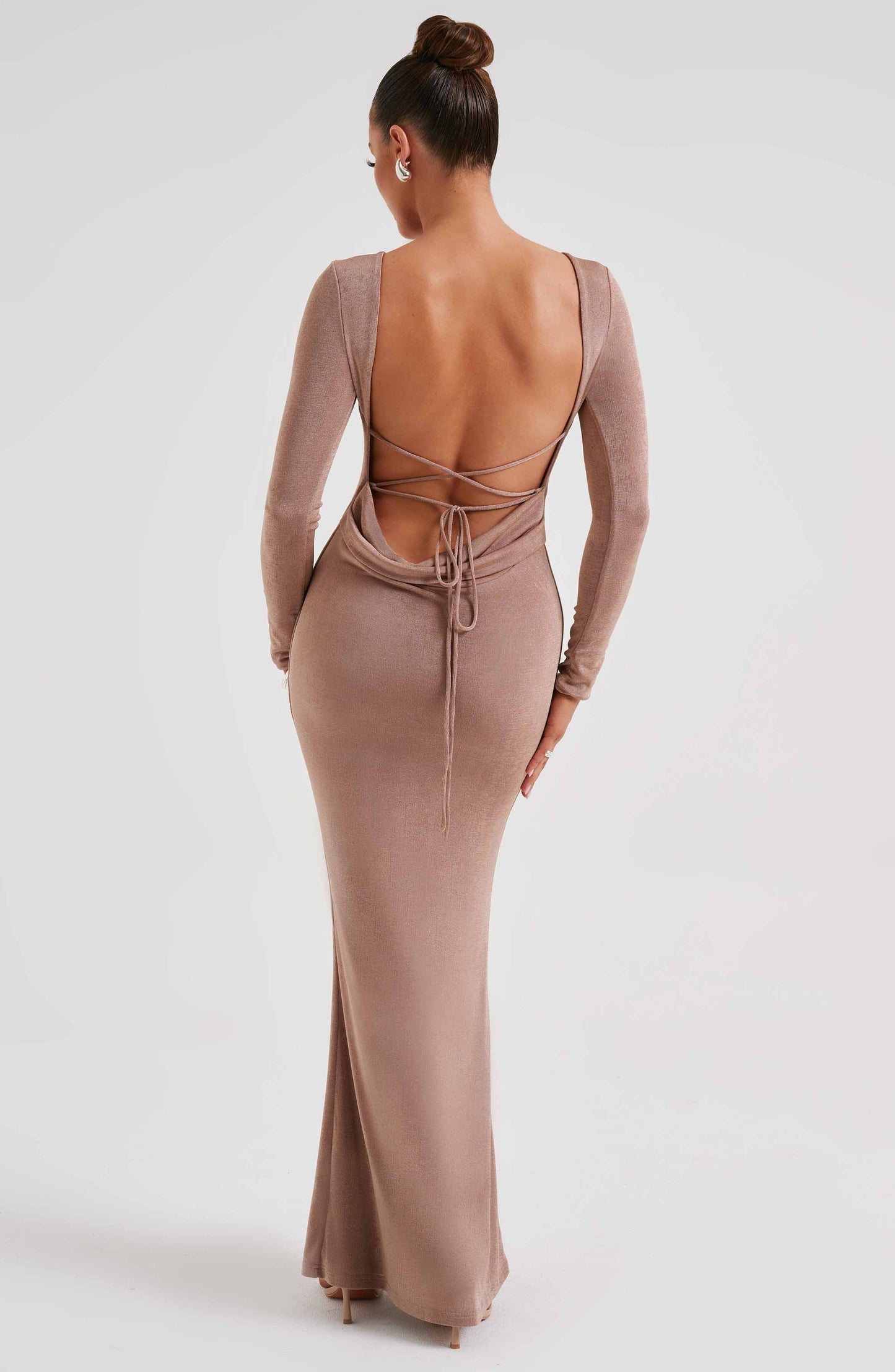 Robe Longue Ajustée Avec Encolure Bateau Et Fente Latérale Pour Femme | Idéal Pour Occasions En Soirée