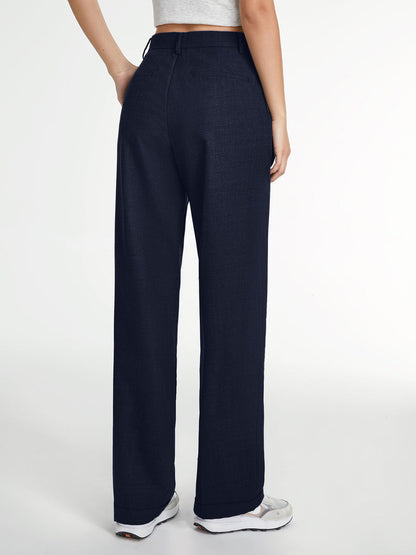 Pantalon Droit Uni Avec Coupe Régulière Pour Femmes | Idéal Pour Occasions Et Usage Quotidien