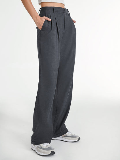 Pantalon Droit Uni Avec Coupe Régulière Pour Femmes | Idéal Pour Occasions Et Usage Quotidien