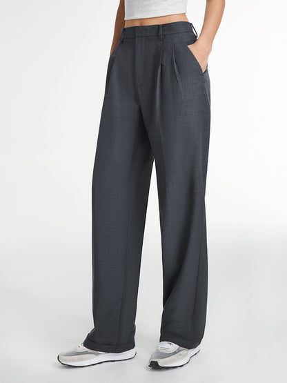 Pantalon Droit Uni Avec Coupe Régulière Pour Femmes | Idéal Pour Occasions Et Usage Quotidien