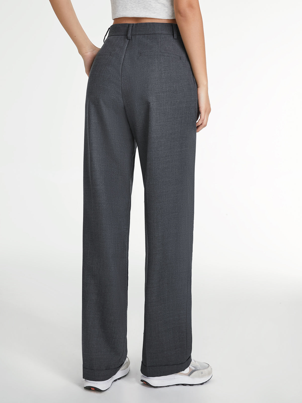 Pantalon Droit Uni Avec Coupe Régulière Pour Femmes | Idéal Pour Occasions Et Usage Quotidien
