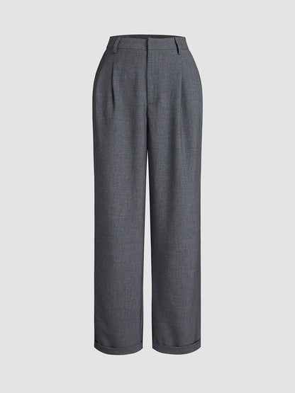 Pantalon Droit Uni Avec Coupe Régulière Pour Femmes | Idéal Pour Occasions Et Usage Quotidien