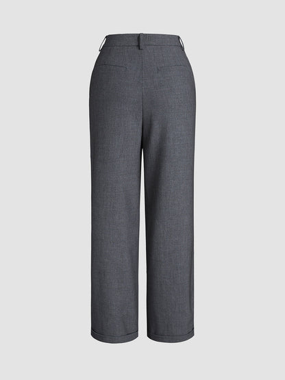 Pantalon Droit Uni Avec Coupe Régulière Pour Femmes | Idéal Pour Occasions Et Usage Quotidien