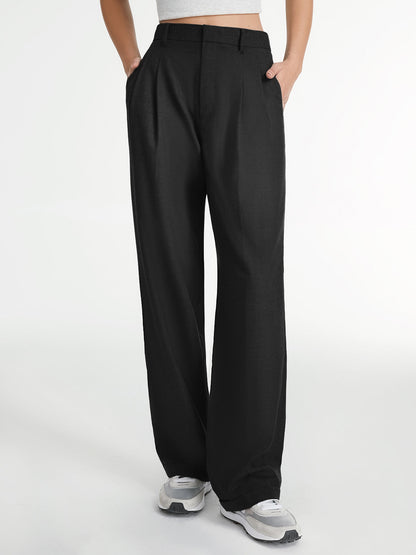 Pantalon Droit Uni Avec Coupe Régulière Pour Femmes | Idéal Pour Occasions Et Usage Quotidien