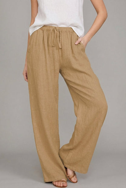 Pantalon Large À Cordon De Serrage Pour Femme | Idéal Pour L'été
