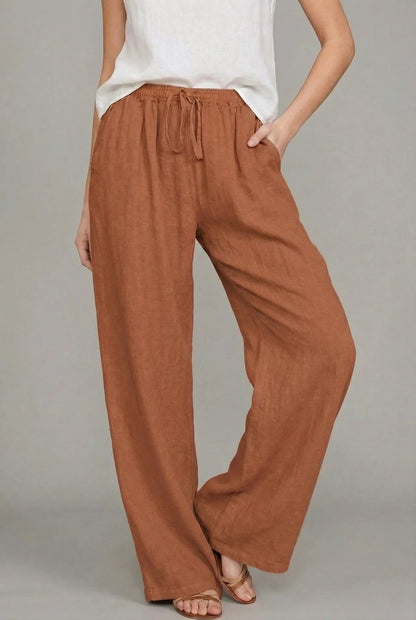 Pantalon Large À Cordon De Serrage Pour Femme | Idéal Pour L'été