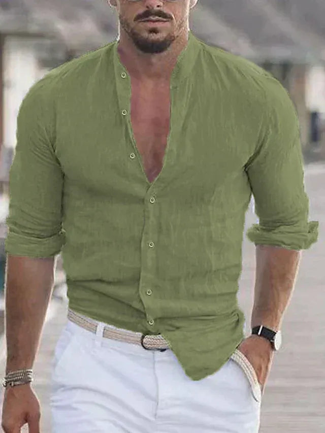 Chemise à Manches Longues avec Coupe Légère pour Homme | Idéale pour les Tenues Quotidiennes ou les Occasions Formelles