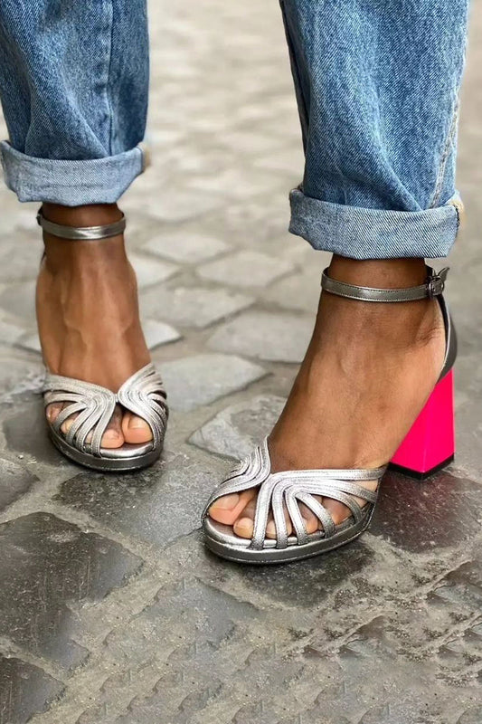Sandales à Talon Épais avec Boucle Réglable pour Femmes | Idéal pour l’Été