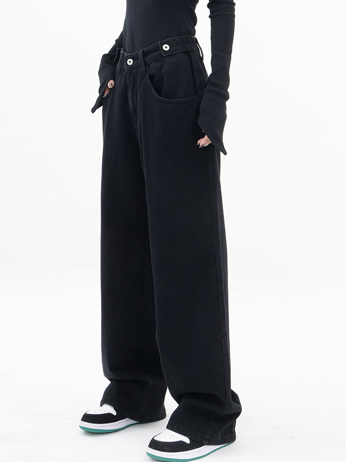 Pantalon Large Oversize Avec Taille Haute Pour Femme | Idéal Pour Tenues Quotidiennes