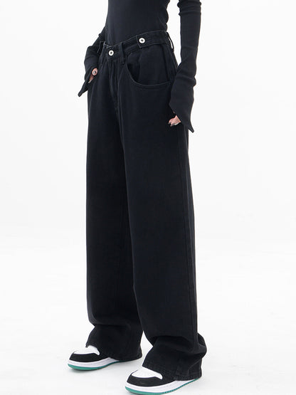 Pantalon Large Oversize Avec Taille Haute Pour Femme | Idéal Pour Tenues Quotidiennes
