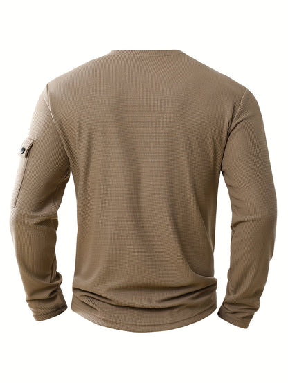Polo À Manches Longues Avec Col À Boutons Et Poches Fonctionnelles Pour Homme | Idéal Pour Le Quotidien Et Les Occasions Décontractées