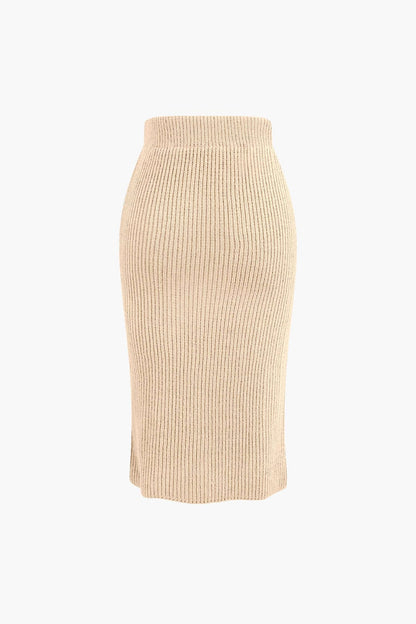 Ensemble Deux Pièces avec Haut Cache-Cœur et Jupe Crayon pour Femme | Idéal pour le Quotidien et les Sorties