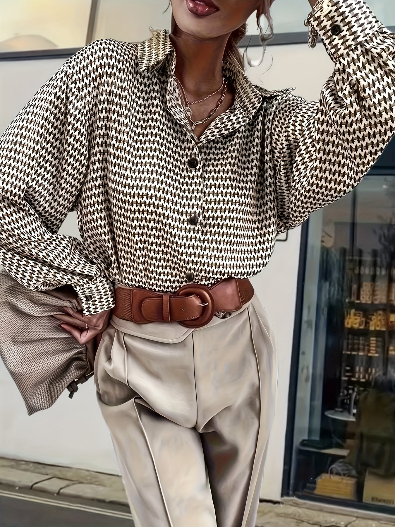 Chemisier Avec Coupe Fonctionnelle Pour Femmes | Idéal Pour Le Travail Et Les Occasions Quotidiennes