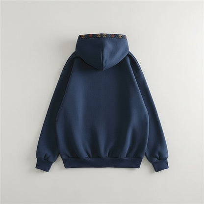 Sweat À Capuche Oversize Brodé avec Cordon Ajustable pour Femme | Idéal pour Les Tenues Décontractées